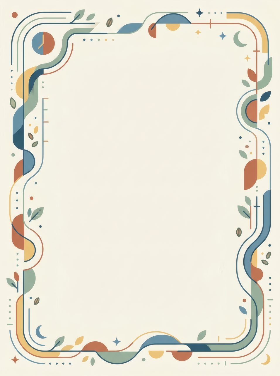 geometric botanical frame