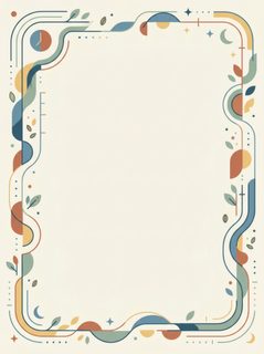 geometric botanical frame