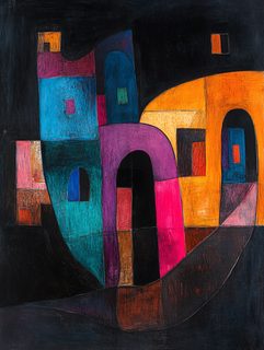 Abstract Geometric Cityscape