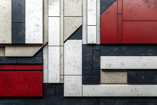 Abstract Geometric Concrete Tiles