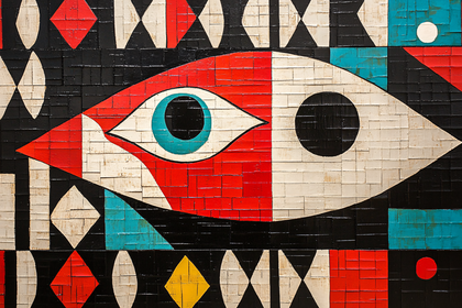 Abstract Geometric Eye Painting