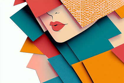 Abstract Geometric Face Portrait