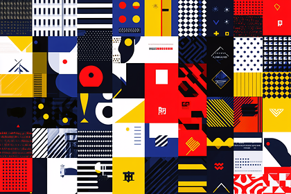 Abstract Geometric Grid Pattern