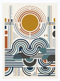 geometric mid century art