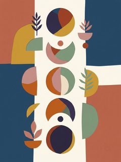 abstract geometric moons