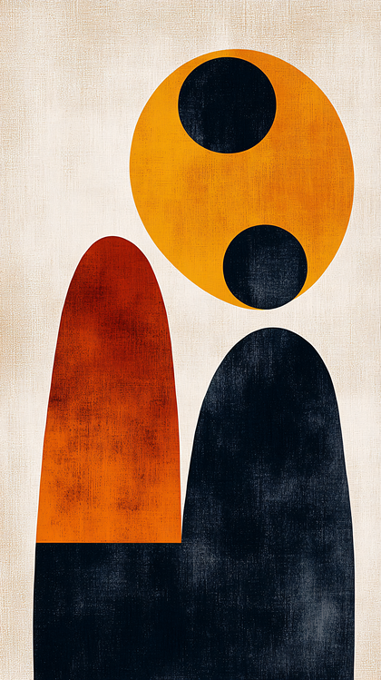 Abstract Geometric Shapes Composition
