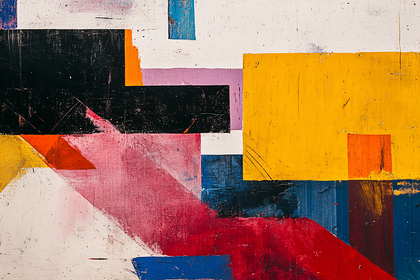 Abstract Geometric Shapes Painting