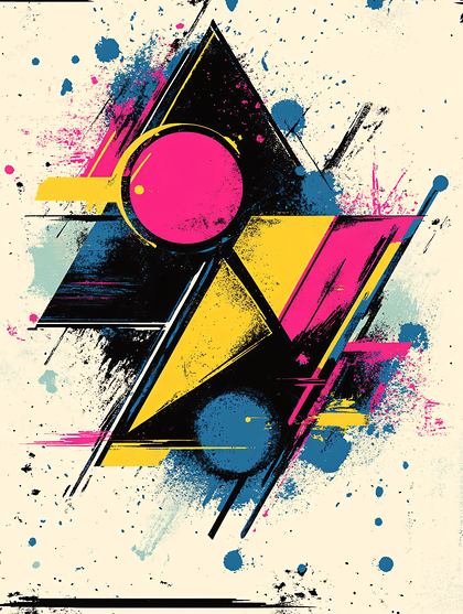 Abstract Geometric Splash Art