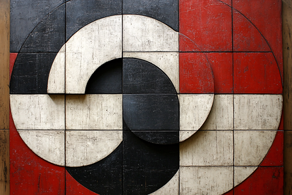 Abstract Geometric Tiles Artwork