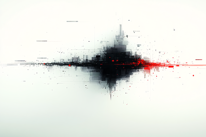 Abstract Glitch Cityscape