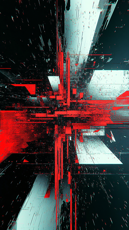 Abstract Glitch Cityscape