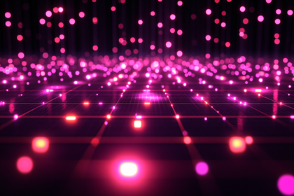 Abstract Glowing Grid