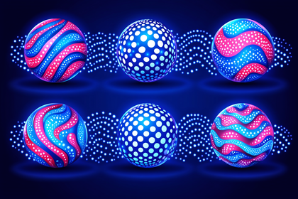 Abstract Glowing Spheres