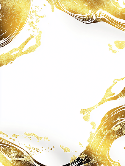 Abstract Gold and White Fluid Art