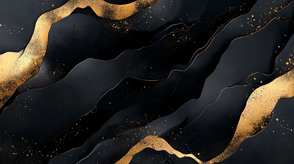 Abstract Gold Black Marble Texture