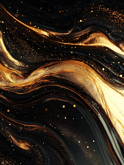 Abstract Gold Marbling