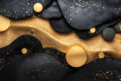 Abstract Golden Black Design