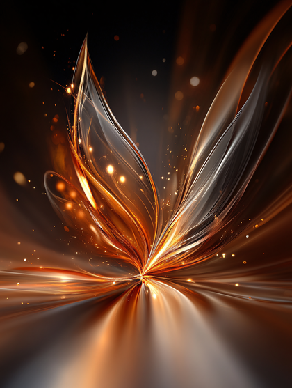 Abstract Golden Light Burst