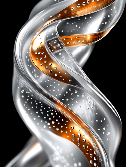 Abstract Golden Ribbon Structure