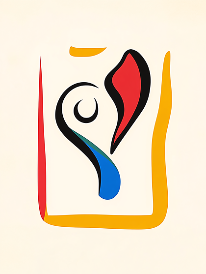 Abstract Heart Within Frame