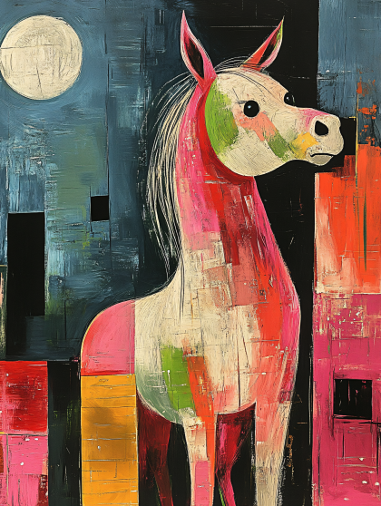 Abstract Horse Painting