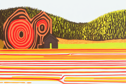 Abstract House by Lake