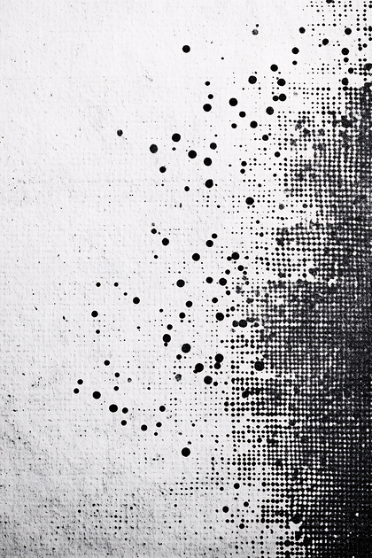 Abstract Ink Blotted Canvas