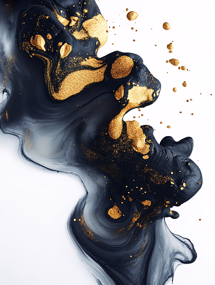 Abstract Ink Splatter Art