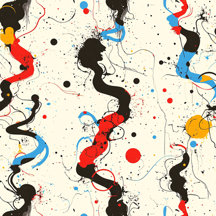 Abstract Ink Splatter Profiles