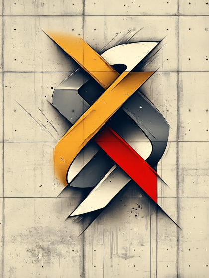 Abstract Intersecting Shapes Design