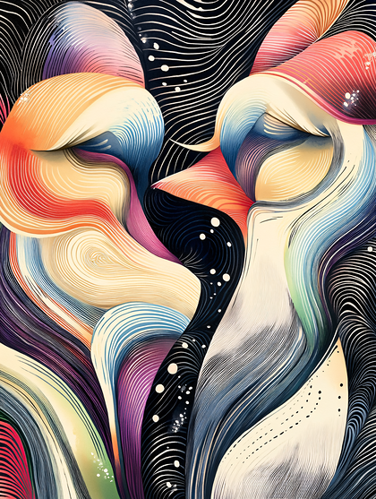 Abstract Intertwined Figures