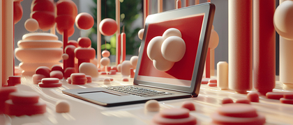 Abstract Laptop Scene