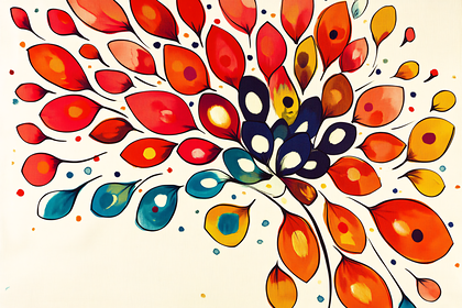 Abstract Leaf Burst