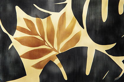 Abstract Leaf Fabric Pattern