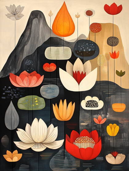 Abstract Lotus Garden