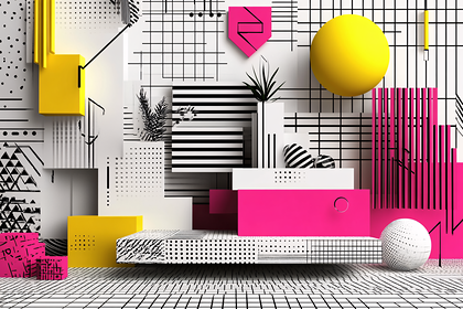 Abstract Memphis Design Composition