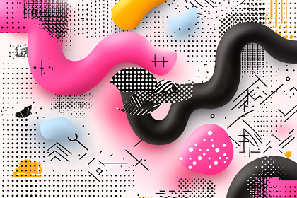 Abstract Memphis Style Design