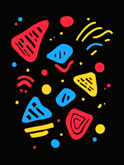 Abstract Memphis Style Design