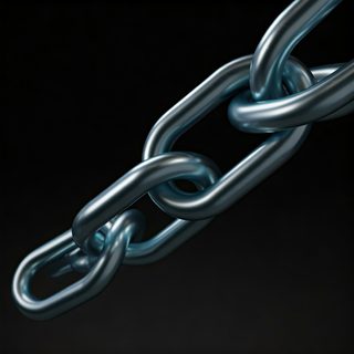 metallic chain links