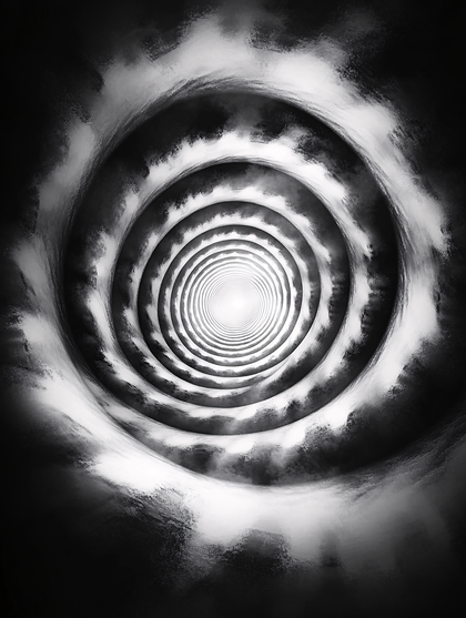 Abstract Monochrome Spiral