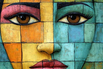 Abstract Mosaic Face