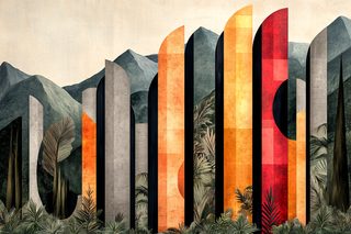 Abstract Mountain Arches
