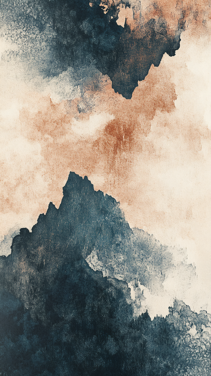 Abstract Mountain Watercolor