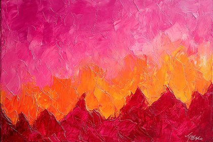 Abstract Mountainscape Painting