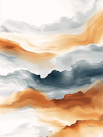 Abstract Mountainscape with Earthy Tones