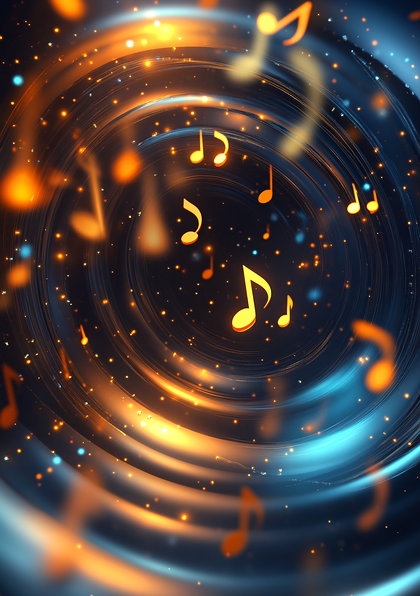 Abstract Music Notes