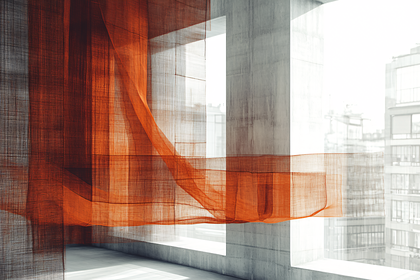 Abstract Orange Fabric