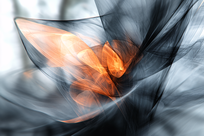 Abstract Orange Swirls