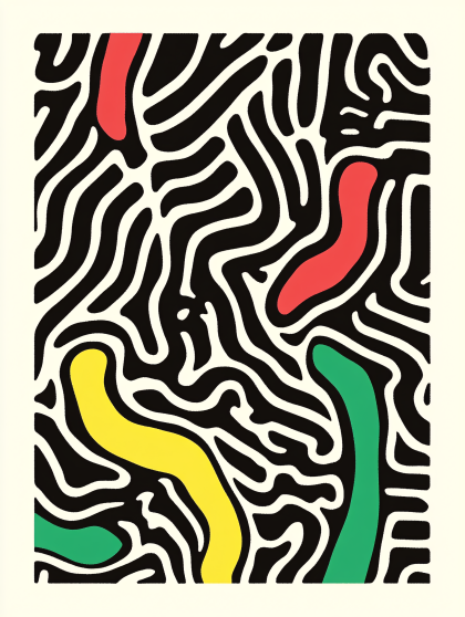 Abstract Organic Lines Pattern