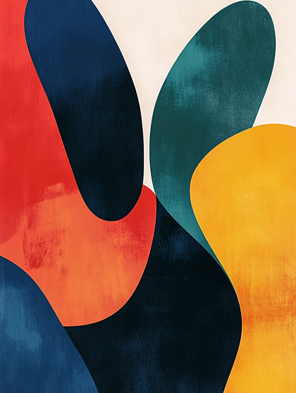 Abstract Organic Shapes Composition